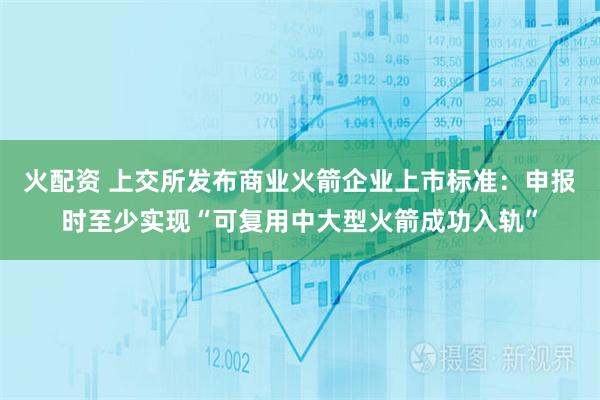 火配资 上交所发布商业火箭企业上市标准：申报时至少实现“可复用中大型火箭成功入轨”