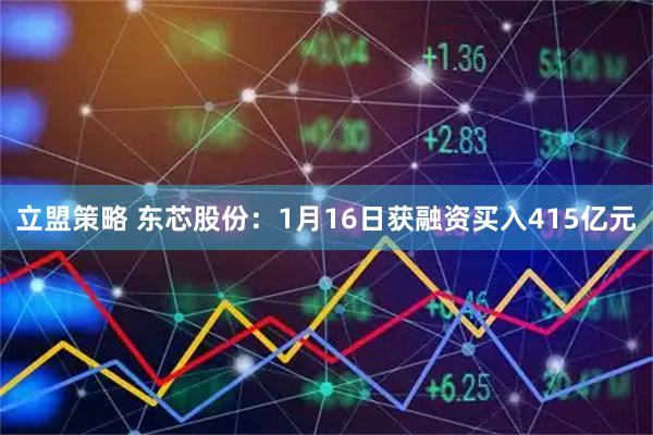 立盟策略 东芯股份：1月16日获融资买入415亿元
